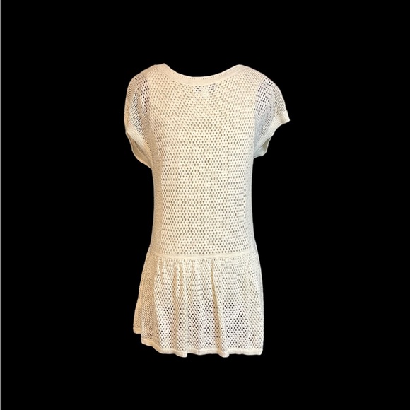 American Eagle Outfitters M Cotton Ivory Knit Sleeveless Sweater Top Set 54485 - Picture 5 of 11